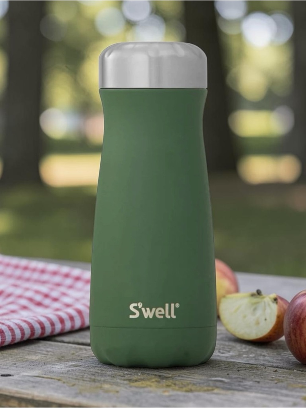 S'well Jasper Green Traveler with lid